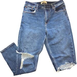 ☆Abercrombie & Fitch The Skinny High Rise Blue Distressed Denim Jeans☆